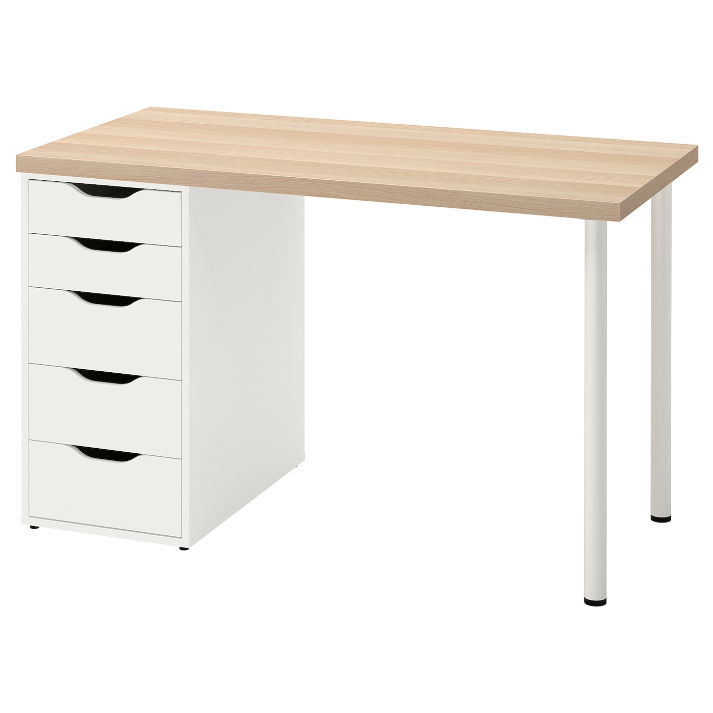 Письменный стол с ящиками - IKEA LAGKAPTEN/ALEX/ЛАГКАПТЕН/АЛЕКС ИКЕА, 120х60 см, под беленый дуб/белый