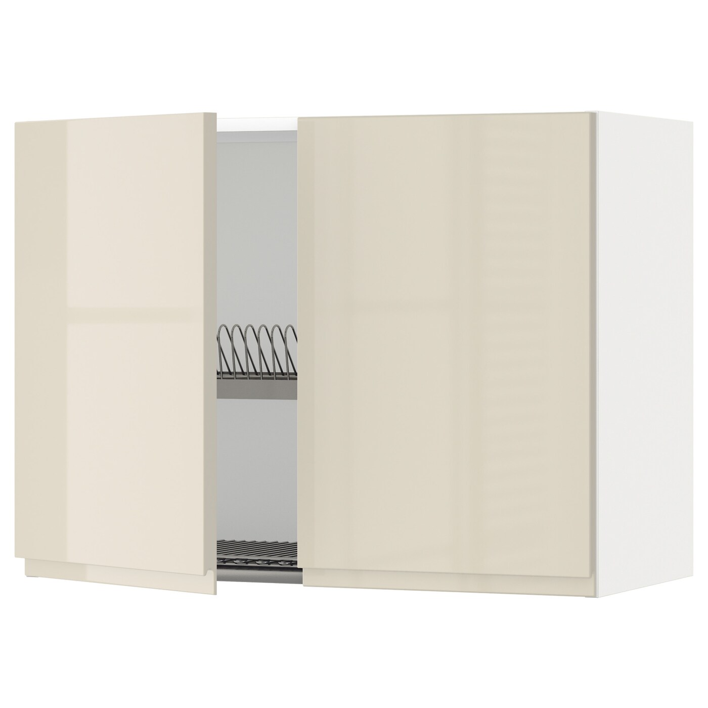 Навесной шкаф с сушилкой - METOD IKEA/ МЕТОД ИКЕА, 60х80 см, белый/бежевый