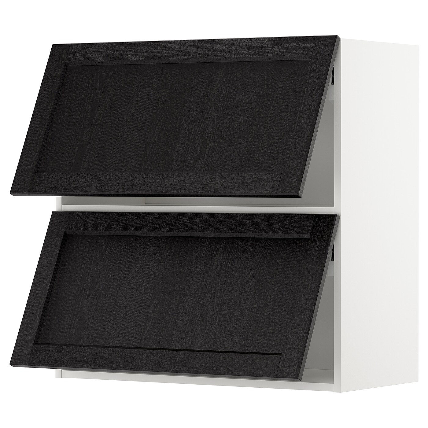 Навесной шкаф - METOD  IKEA/  МЕТОД ИКЕА, 80х80 см, черный/белый
