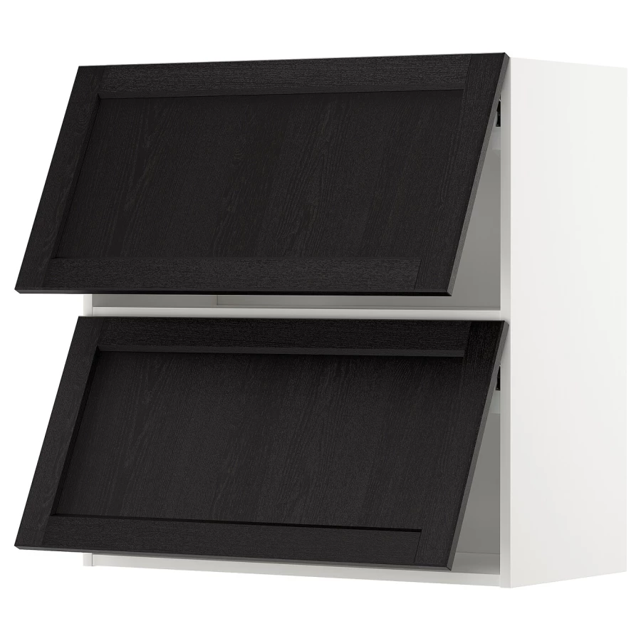 Навесной шкаф - METOD  IKEA/  МЕТОД ИКЕА, 80х80 см, черный/белый (изображение №1)