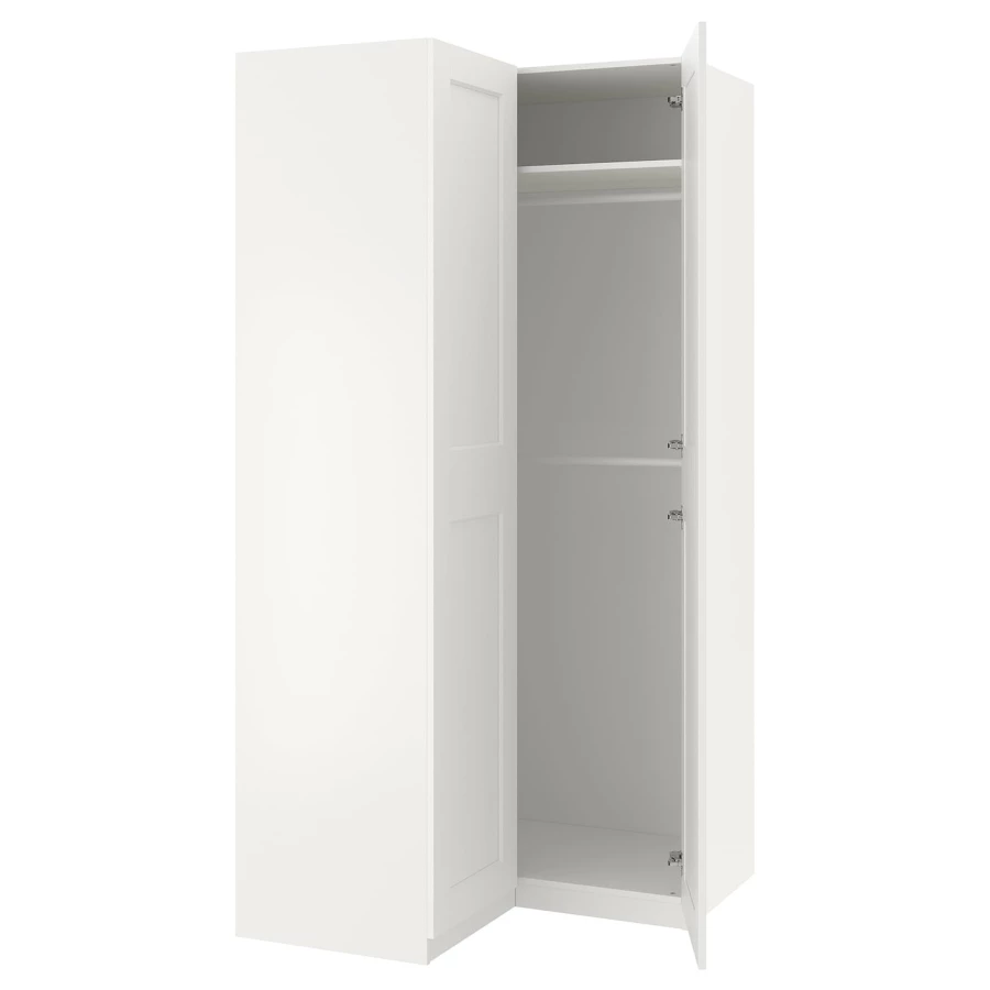 Угловой шкаф - IKEA PAX/GRIMO/ПАКС/ГРИМО ИКЕА, 111х111x236 см, белый (изображение №1)