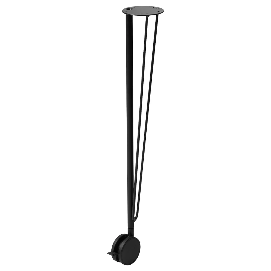 Ножка для стола - IKEA KRILLE, 70 см, черный, КРИЛЛЕ ИКЕА (изображение №1)
