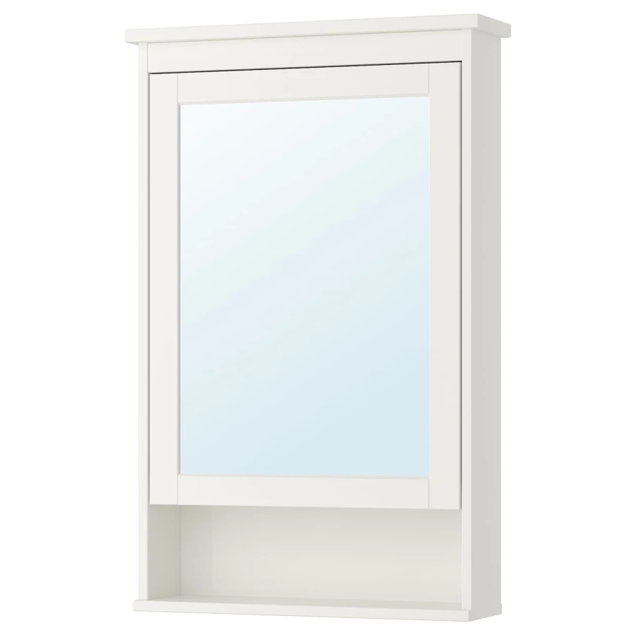 Шкафчик с зеркалом - HEMNES IKEA/ ХЕММНЕС ИКЕА,  63х98 см, белый (изображение №1)