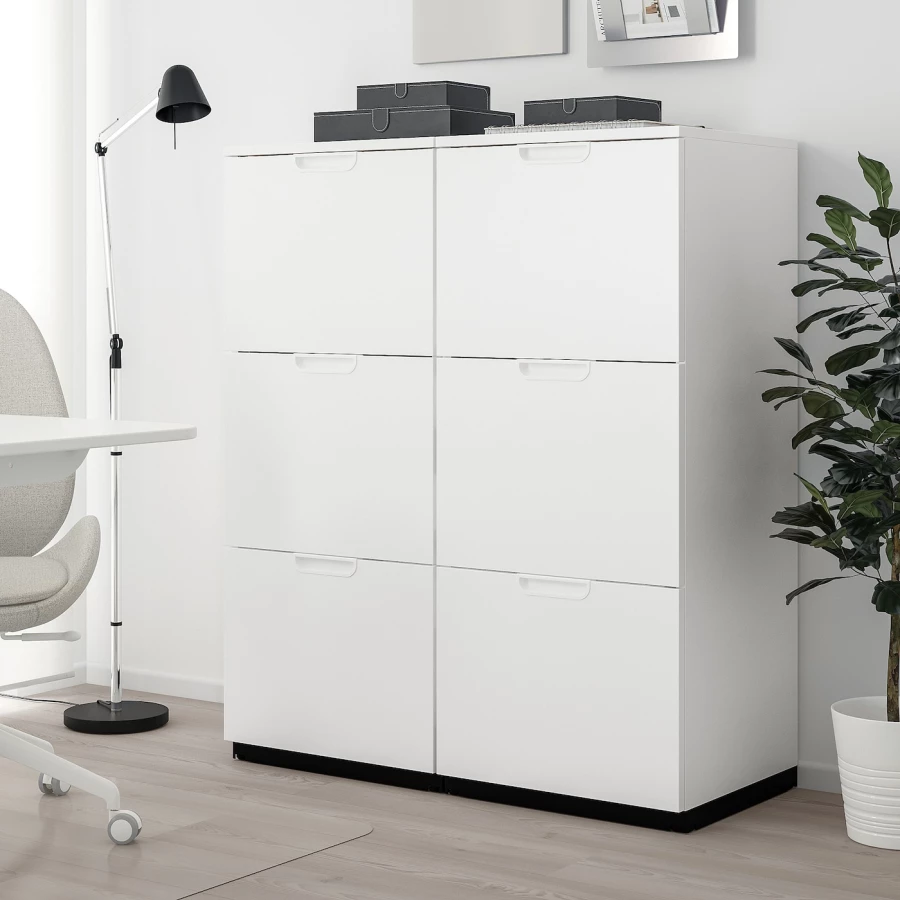 Комбинация с ящиками - IKEA GALANT/ГАЛАНТ ИКЕА, 120х45х102 см, белый (изображение №2)