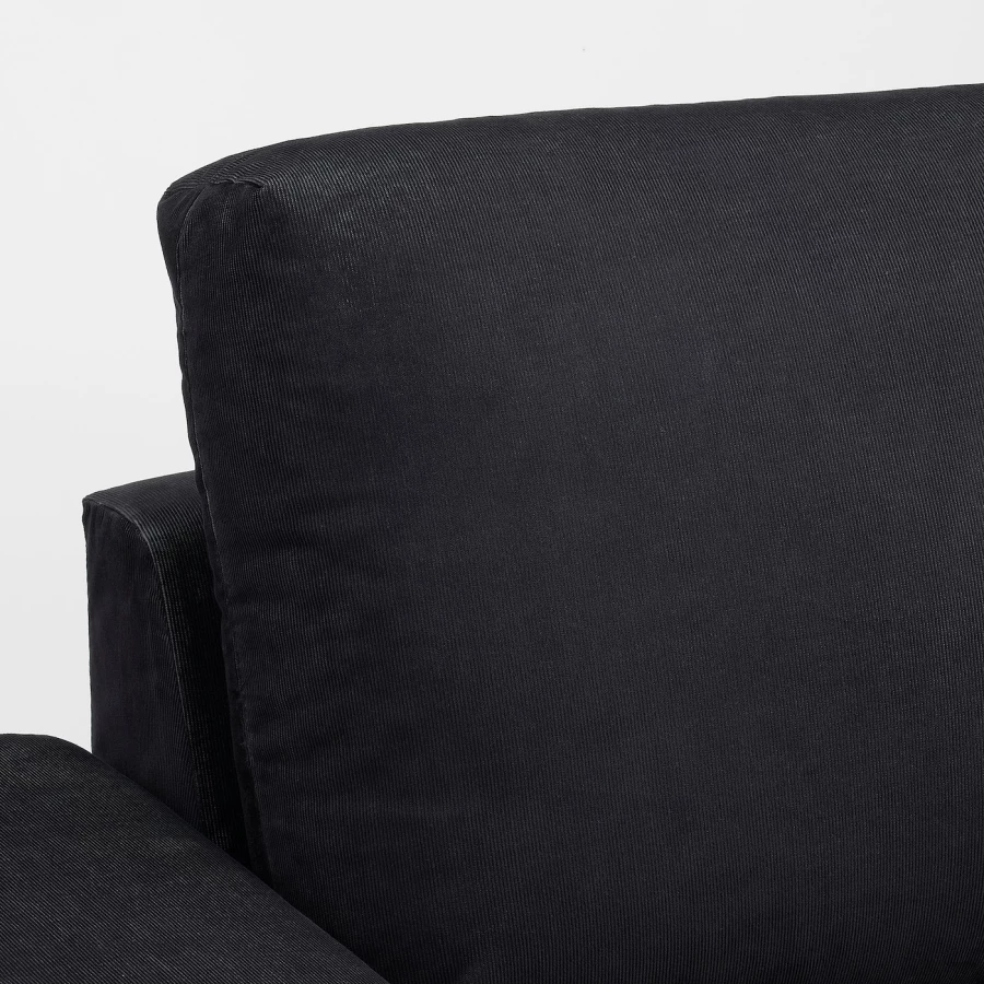 3-местный диван с шезлонгом - IKEA VIMLE, 98x285см, черный, ВИМЛЕ ИКЕА (изображение №11)