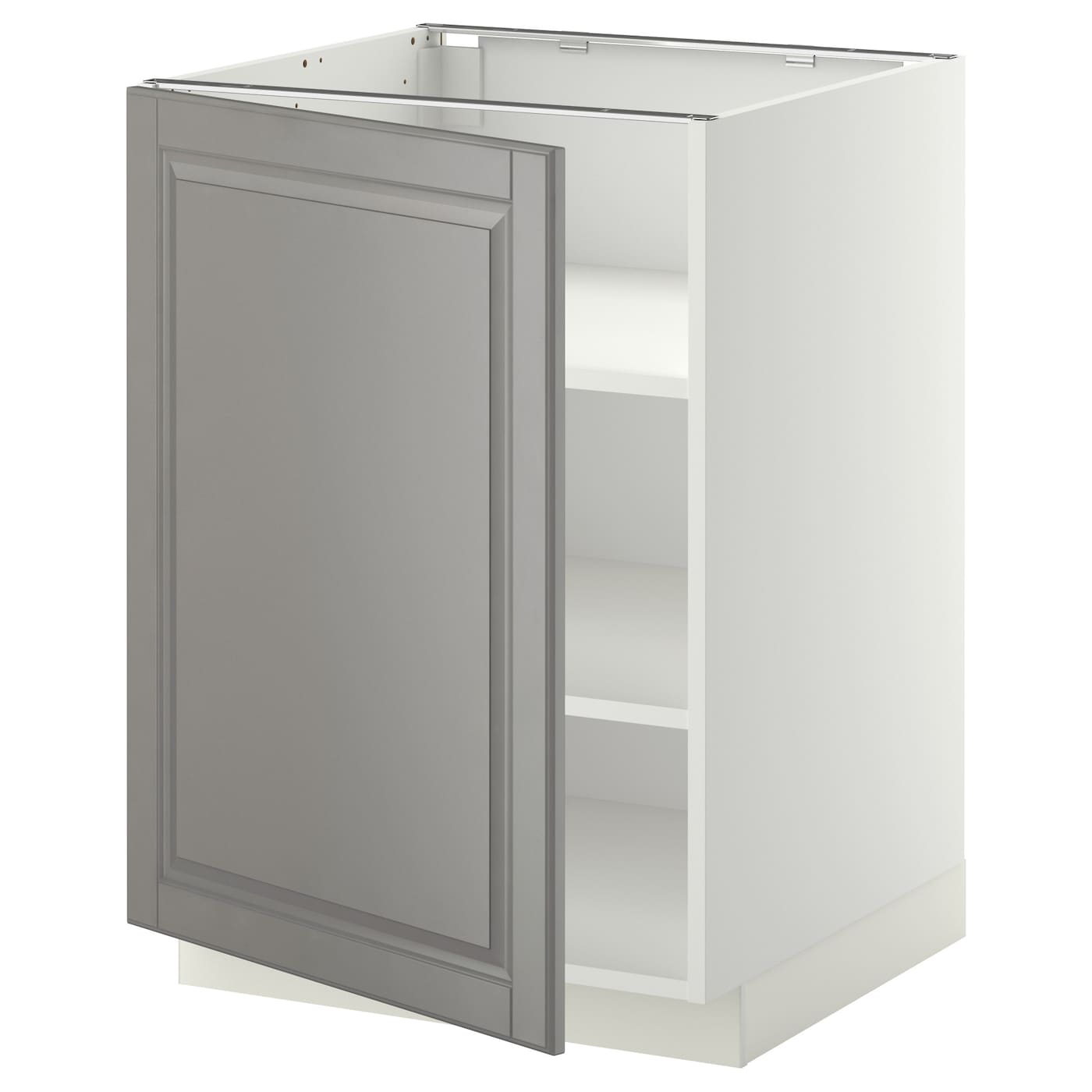 Напольный шкаф с полками - IKEA METOD, 60х60 см, белый/серый МЕТОД ИКЕА