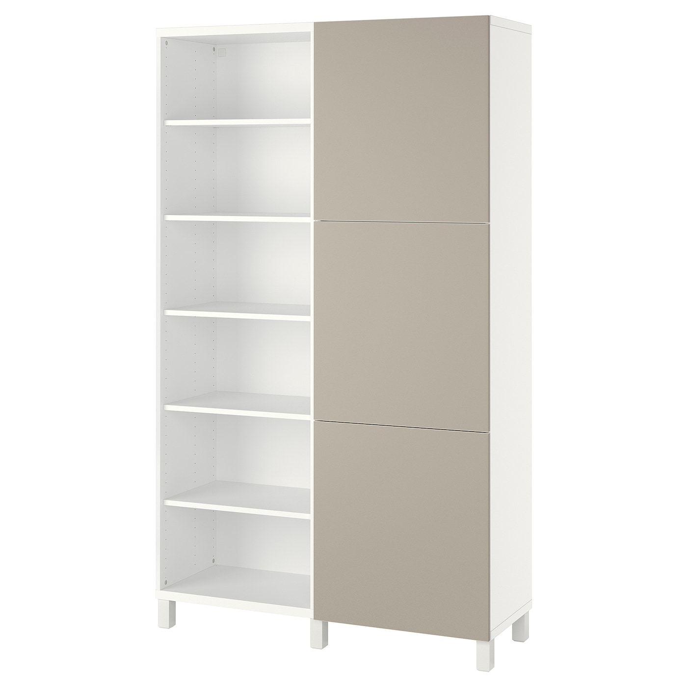 Книжный шкаф с дверцей - IKEA BESTÅ/BESTA, 120x42x202 см, белый, БЕСТА/БЕСТО ИКЕА