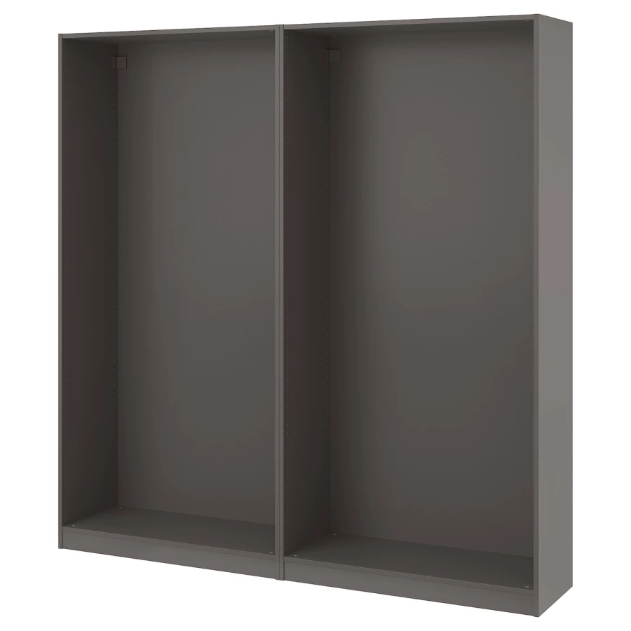 Каркас гардероба - IKEA PAX, 200x35x201 см, темно-серый ПАКС ИКЕА (изображение №1)