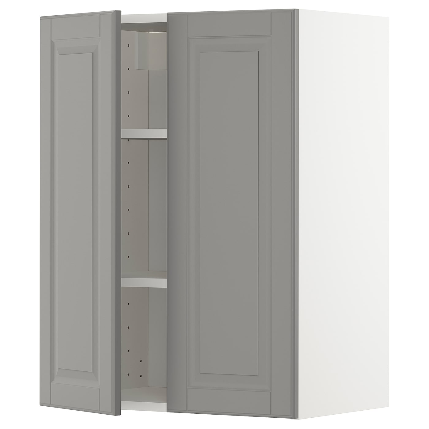 Навесной шкаф с полкой - METOD IKEA/ МЕТОД ИКЕА, 80х60 см,  серый/белый