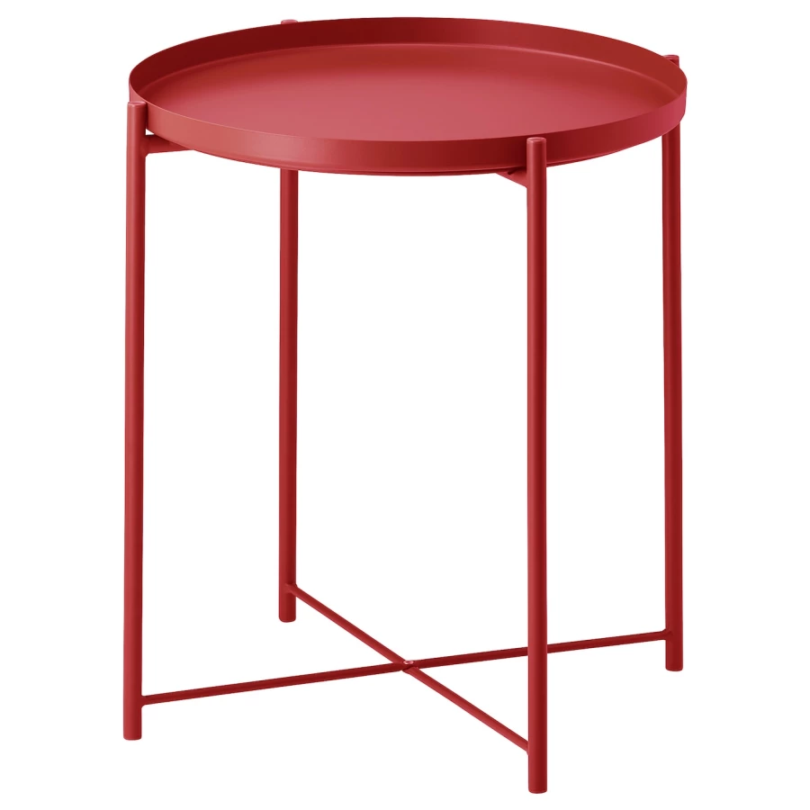 Стол-поднос - IKEA GLADOM/ГЛАДОМ ИКЕА, 45х53 см, красный (изображение №1)