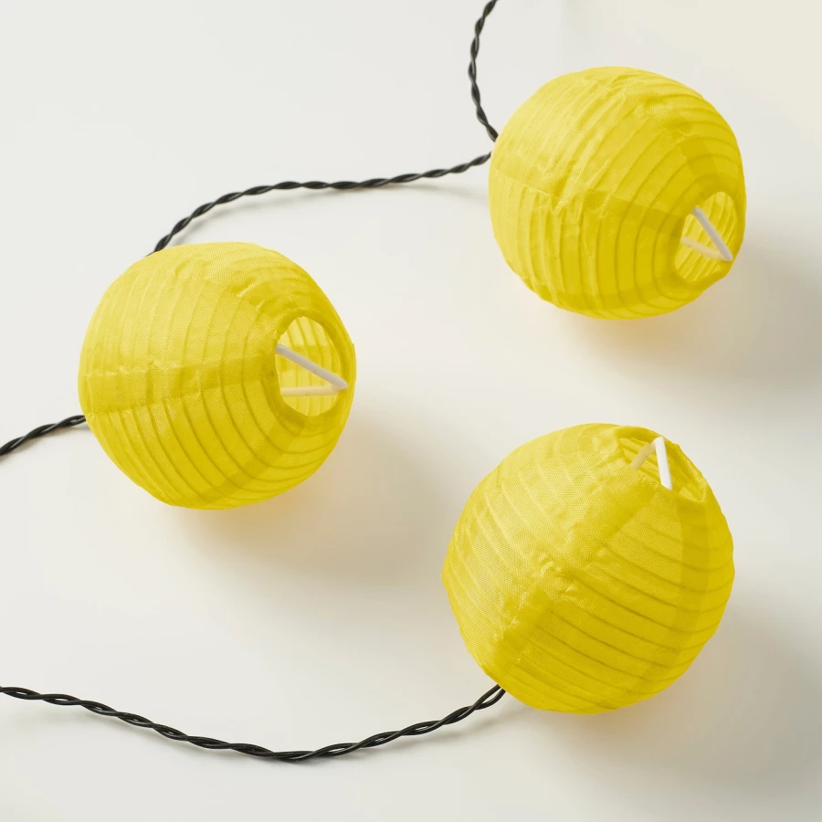 Светодиодная гирлянда - IKEA SOLVINDEN, 12 ламп, желтый, СОЛВИНДЕН ИКЕА (изображение №2)