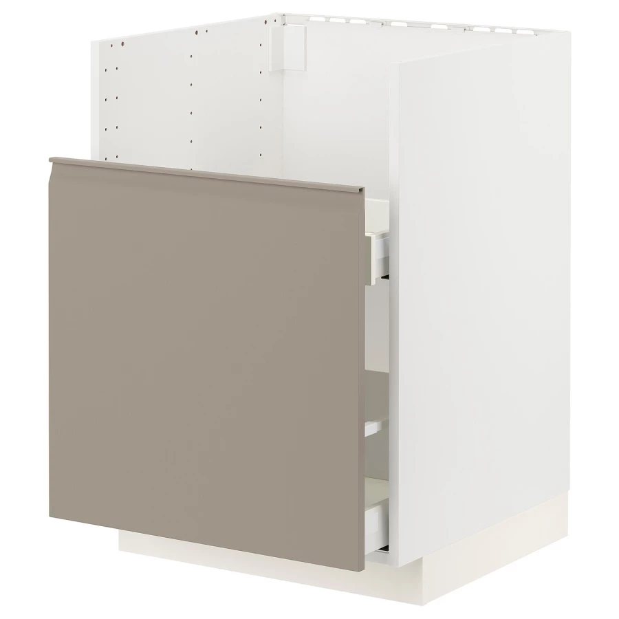 Напольный шкаф - METOD IKEA/ МЕТОД ИКЕА,  60х88 см, белый/бежевый (изображение №1)