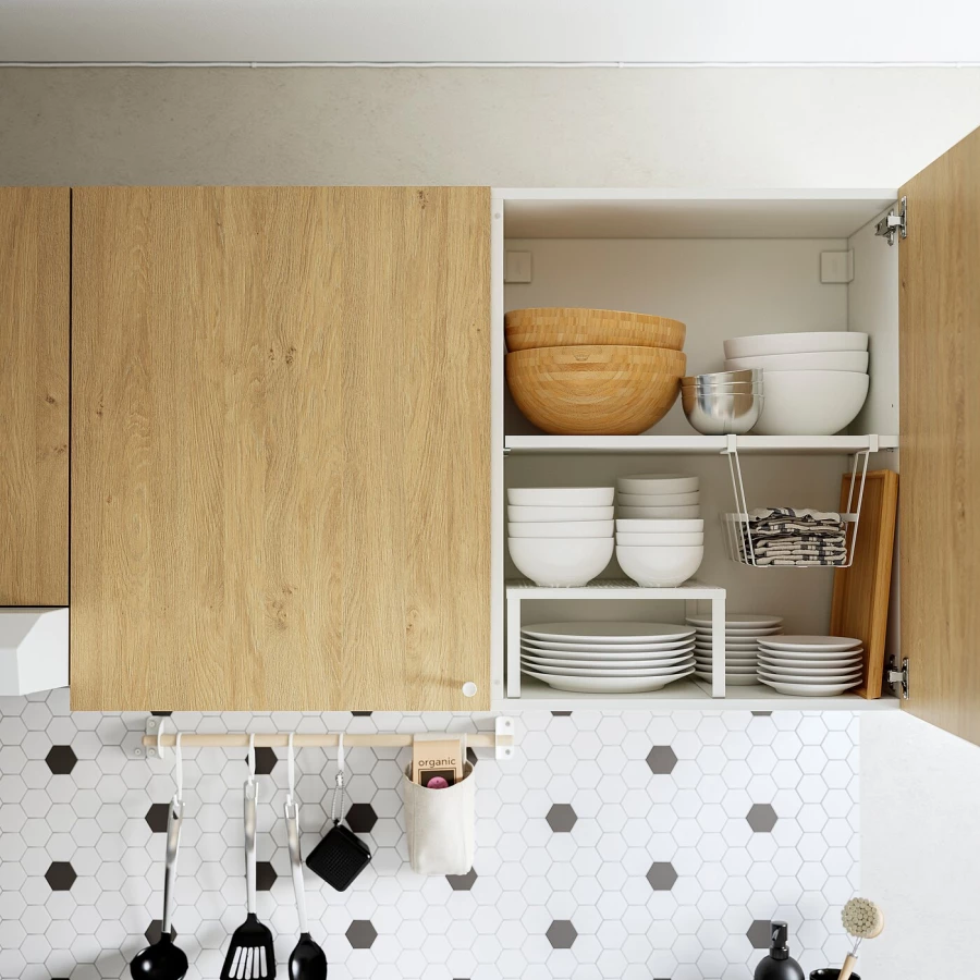 Комбинация кухонная угловая - KNOXHULT IKEA/ КНОКСХУЛЬТ ИКЕА, белый/под беленный дуб (изображение №5)