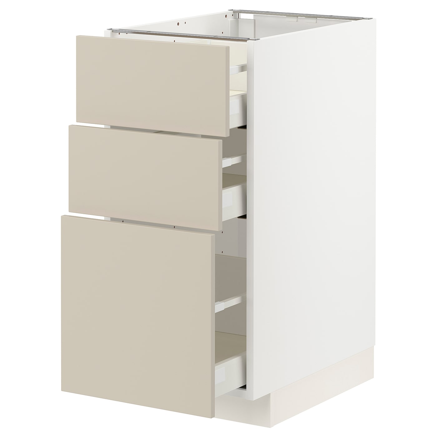 Напольный кухонный шкаф - IKEA METOD MAXIMERA, 88x62x40см, белый/бежевый, МЕТОД МАКСИМЕРА ИКЕА
