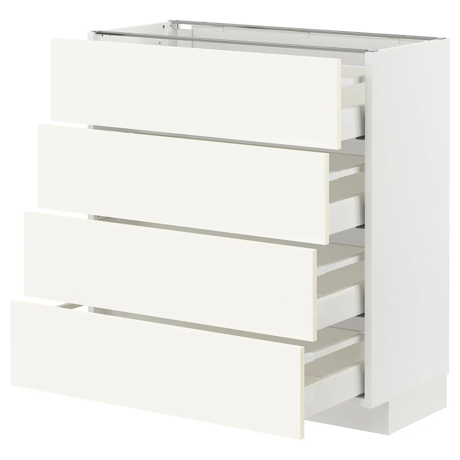 Напольный шкаф  - IKEA METOD MAXIMERA, 88x39,2x80см, белый, МЕТОД МАКСИМЕРА ИКЕА (изображение №1)
