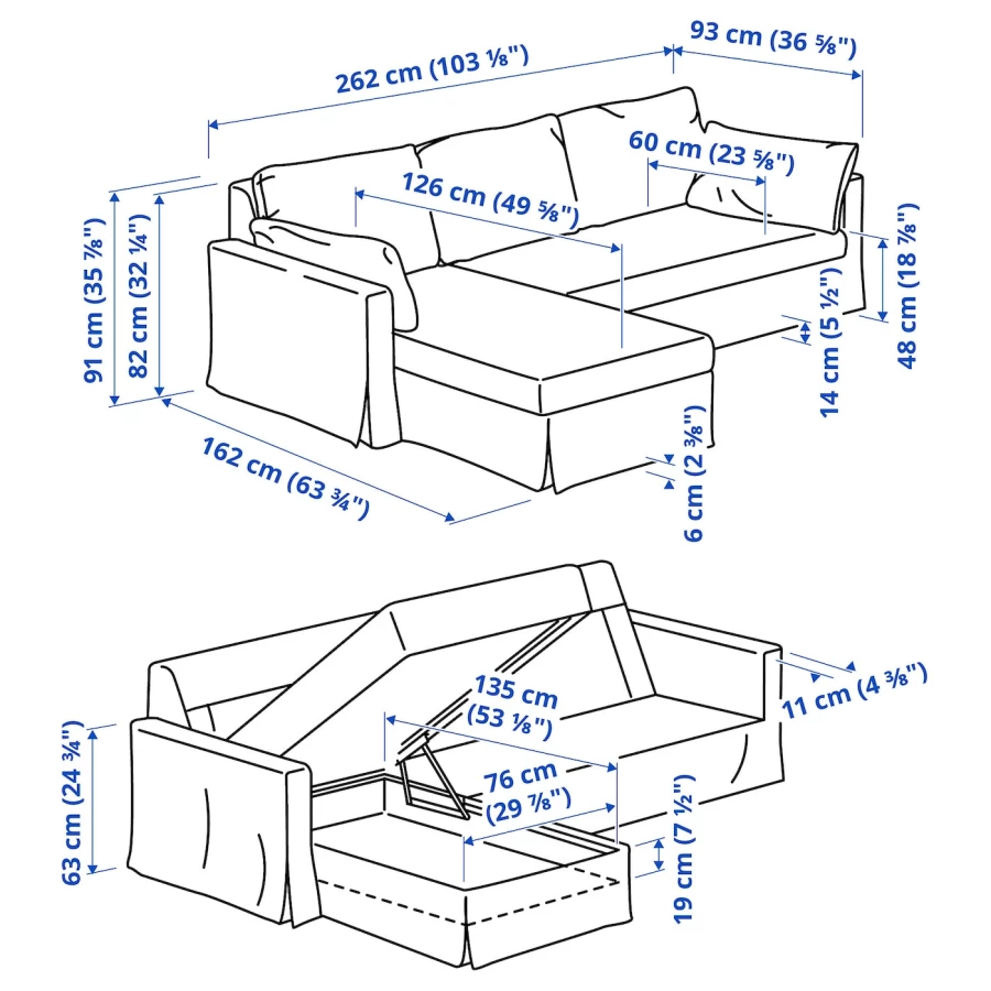 Диван 3-местный с оттоманкой - IKEA HYLTARP/ХИЛТАРП ИКЕА, темно-зеленый (изображение №6)