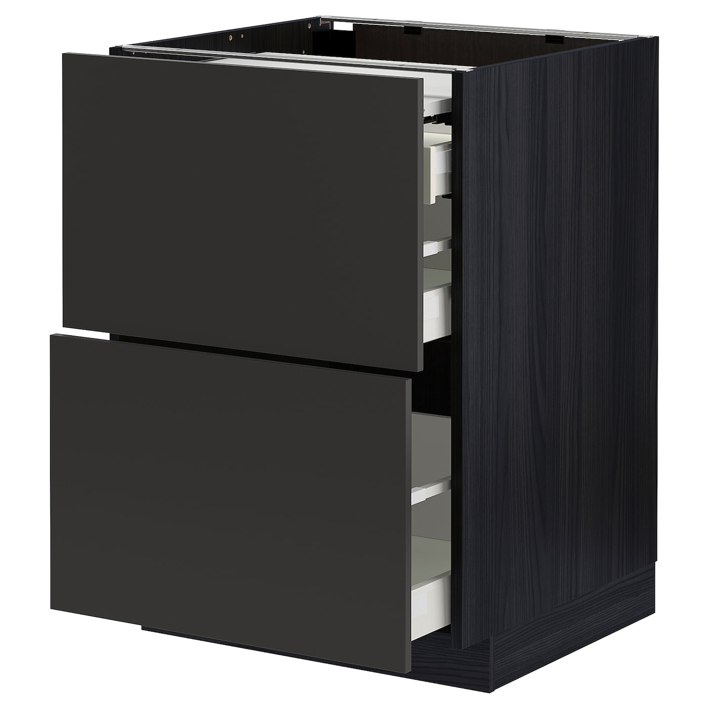 Напольный шкаф - IKEA METOD MAXIMERA, 88x62x60см, черный, МЕТОД МАКСИМЕРА ИКЕА