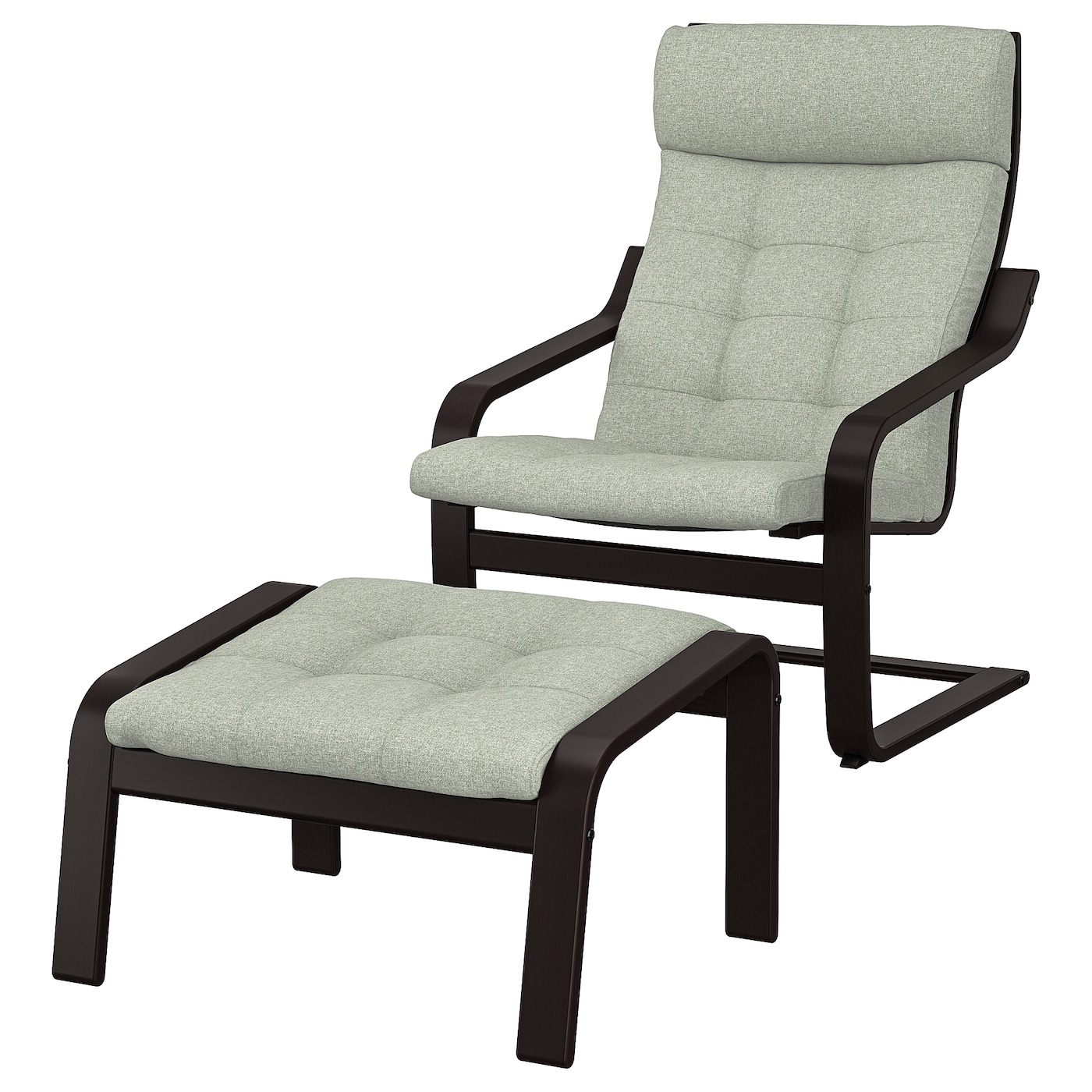 Кресло-качалка - POÄNG / POАNG IKEA/  ПОЭНГ ИКЕА,  72х62 см, зеленый