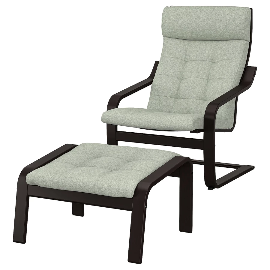 Кресло-качалка - POÄNG / POАNG IKEA/  ПОЭНГ ИКЕА,  72х62 см, зеленый (изображение №1)
