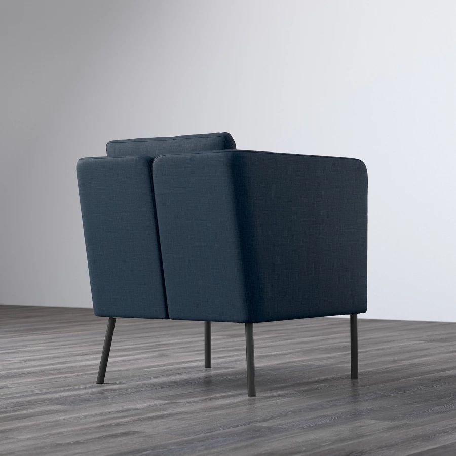 Кресло - IKEA EKERÖ/EKERO, 70х73х75 см, синий, ЭКЕРЁ ИКЕА (изображение №4)