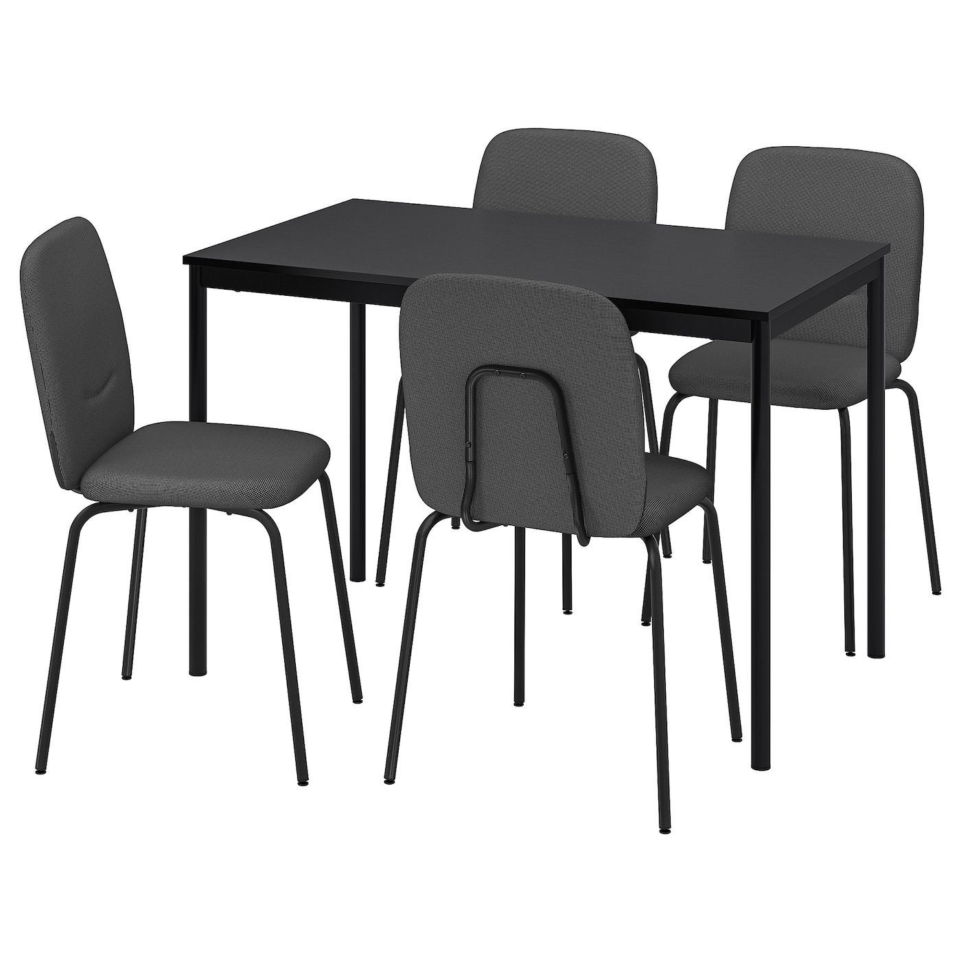 Стол и 4 стула - SANDSBERG / PÅBODA IКEA/САНДСБЕРГ/ ПАБОДА ИКЕА,110х73х67 см, серый