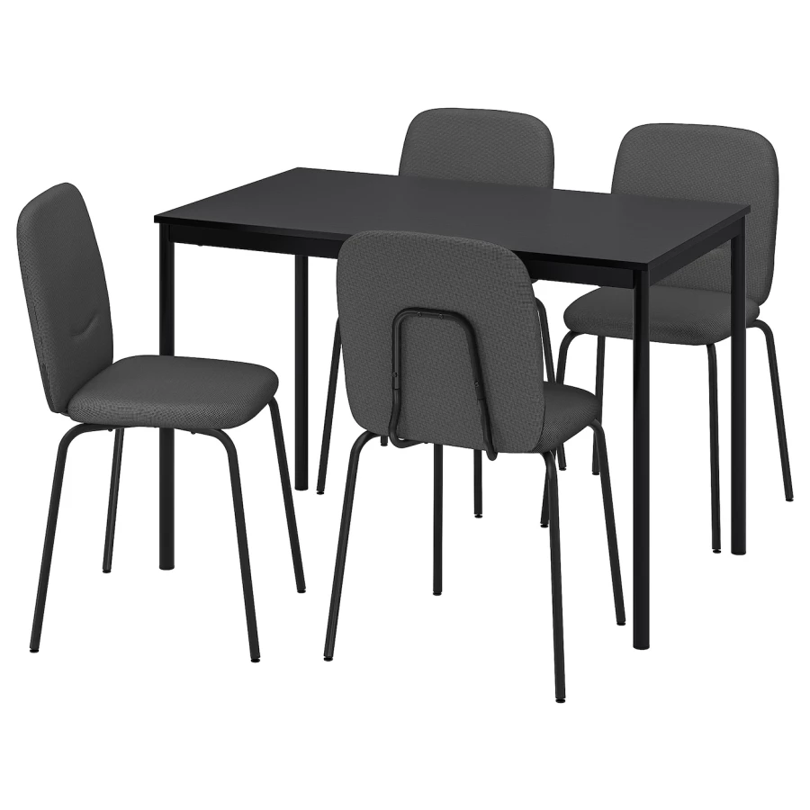 Стол и 4 стула - SANDSBERG / PÅBODA IКEA/САНДСБЕРГ/ ПАБОДА ИКЕА,110х73х67 см, серый (изображение №1)