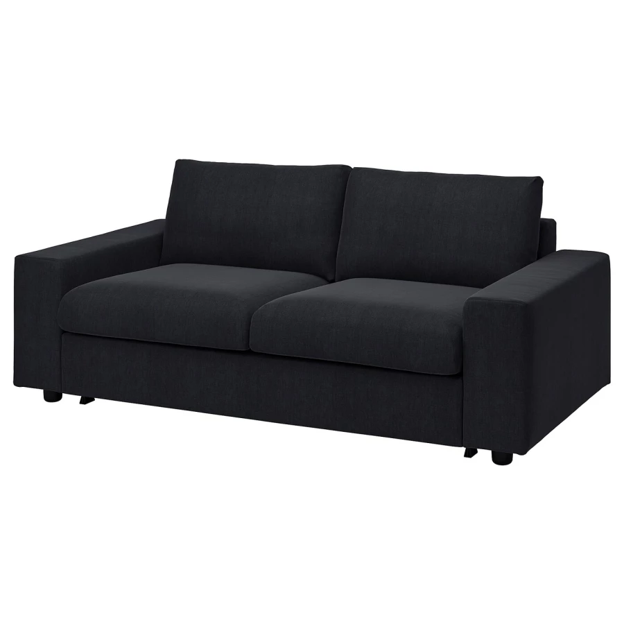 2-местный диван - IKEA VIMLE, 98x204см, черный, ВИМЛЕ ИКЕА (изображение №2)