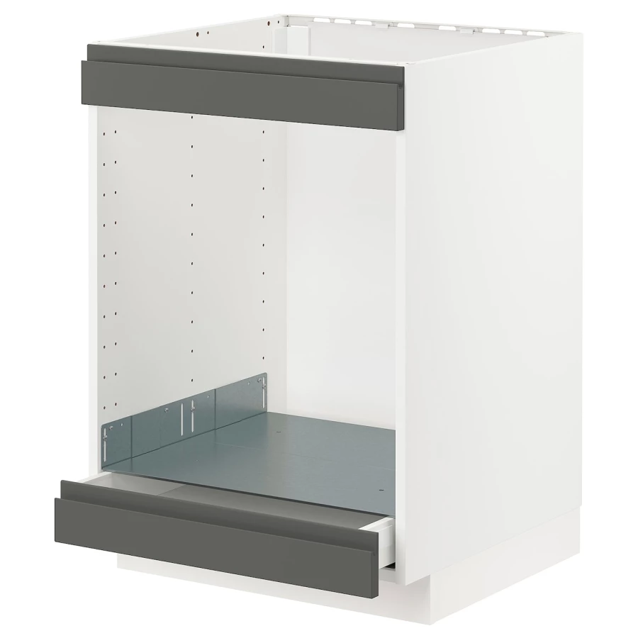 Шкаф для встроенной техники - IKEA METOD MAXIMERA, 88x62x60см, белый/серый, МЕТОД МАКСИМЕРА ИКЕА (изображение №1)