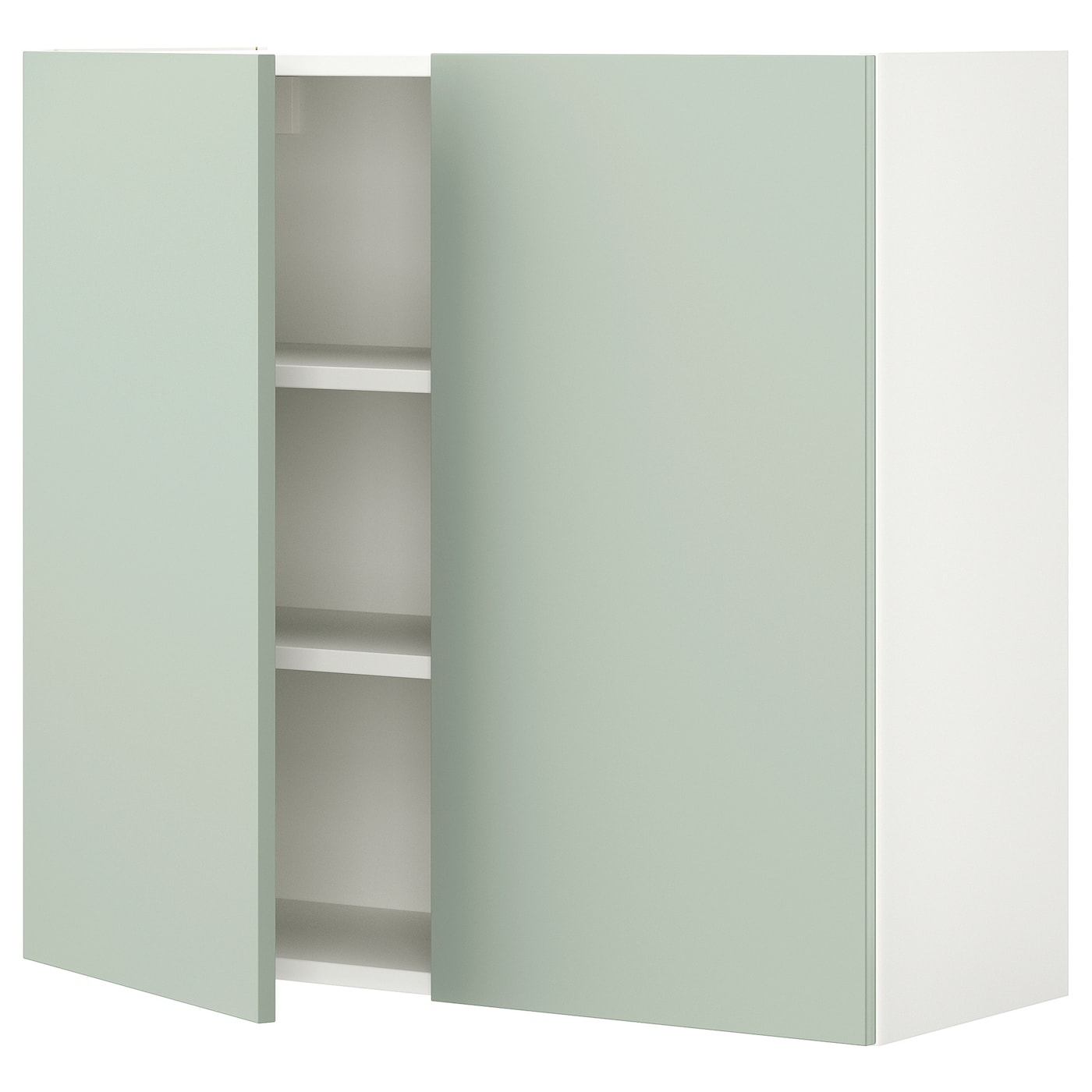 Навесной шкаф с полкой - ENHET   IKEA/ ЭНХЕТ ИКЕА, 80х75 см, белый/ зеленый