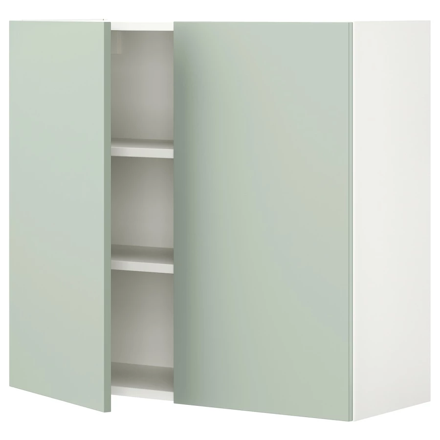 Навесной шкаф с полкой - ENHET   IKEA/ ЭНХЕТ ИКЕА, 80х75 см, белый/ зеленый (изображение №1)