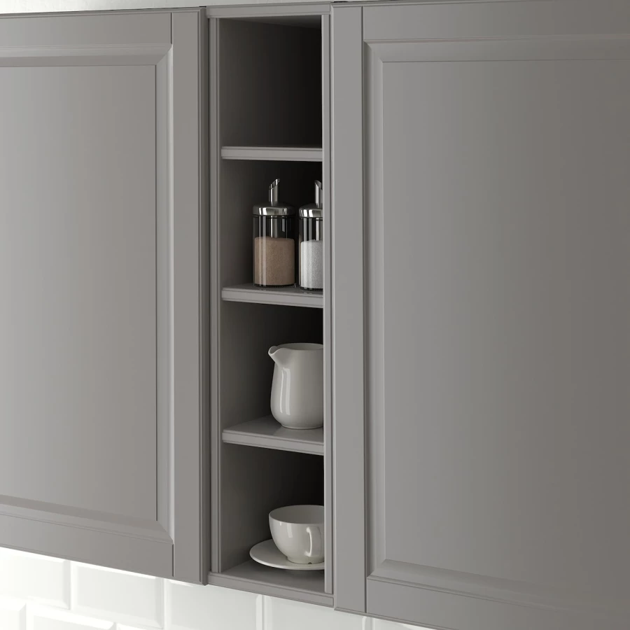 Открытый шкаф - TORNVIKEN IKEA/ ТОРНВИКЕН  ИКЕА, 80х20 см, серый (изображение №4)