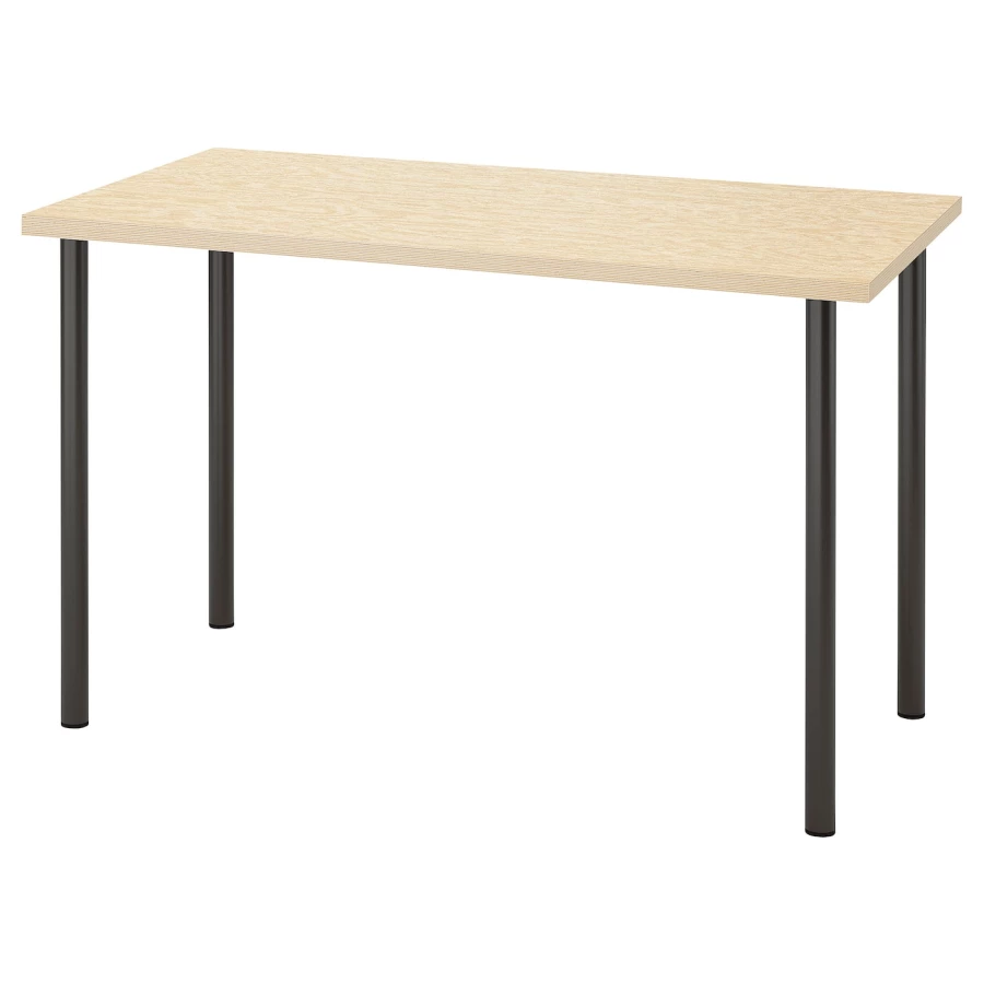 Письменный стол - IKEA MITTCIRKEL/ADILS, 120х60 см, сосна/черный, МИТЦИРКЕЛЬ/АДИЛЬС ИКЕА (изображение №1)