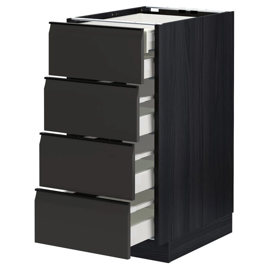Напольный шкаф  - IKEA METOD MAXIMERA, 88x61,6x40см, черный, МЕТОД МАКСИМЕРА ИКЕА (изображение №1)