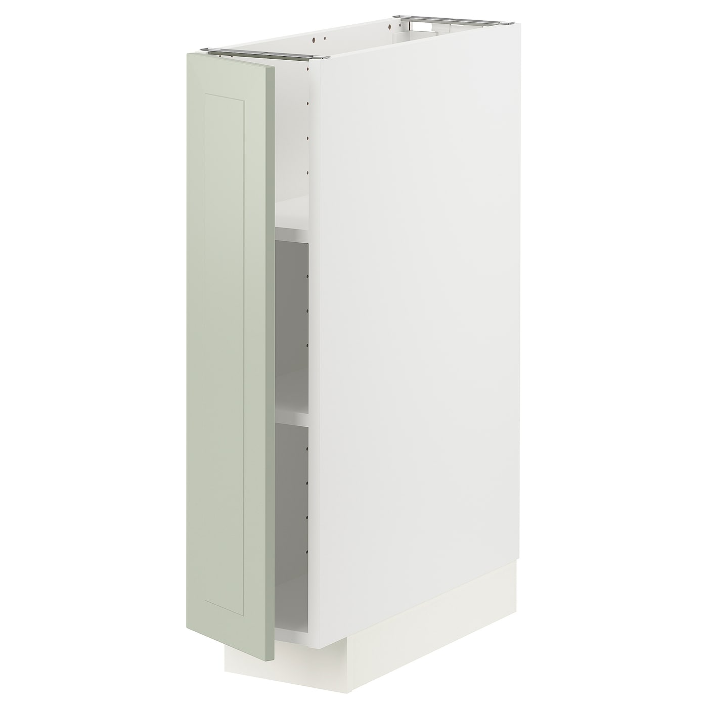 Напольный шкаф  - IKEA METOD, 88x62x20см, белый/светло-зеленый, МЕТОД ИКЕА