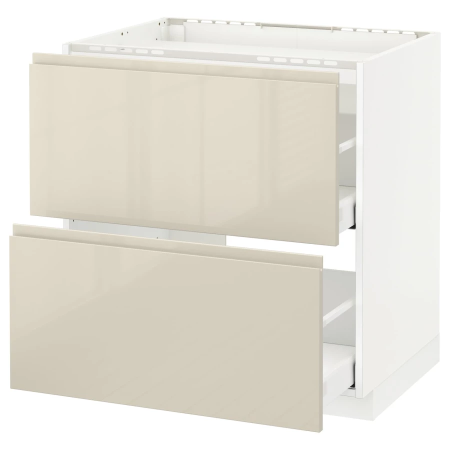 Напольный шкаф  - IKEA METOD MAXIMERA, 88x62,1x80см, белый/бежевый, МЕТОД МАКСИМЕРА ИКЕА (изображение №1)