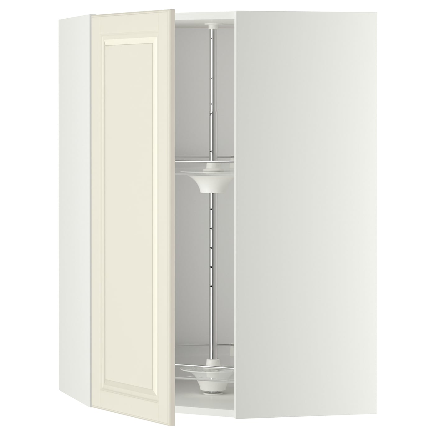 Угловой навесной шкаф с каруселью - METOD  IKEA/  МЕТОД ИКЕА, 100х68 см, белый/кремовый