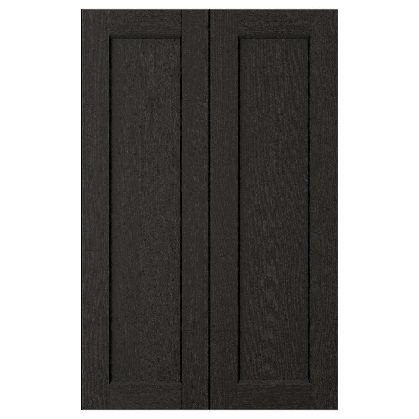 Дверца, 2 шт. - IKEA LERHYTTAN, 80х25 см, черный, ЛЕРХЮТТАН ИКЕА