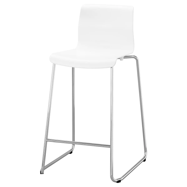 Барный стул - IKEA GLENN/ИКЕА ГЛЕН , 48х50х89 см, белый