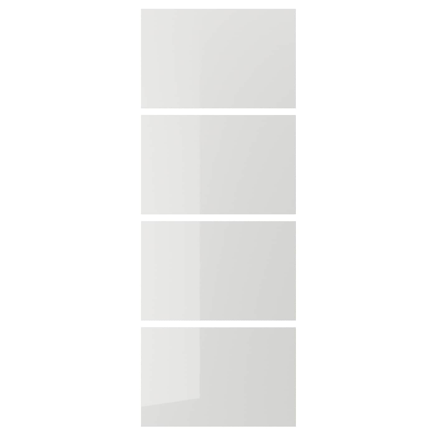5 панели для коробки раздвижной двери - HOKKSUND IKEA/ ХОККСУНД ИКЕА,  201х75 см, серый