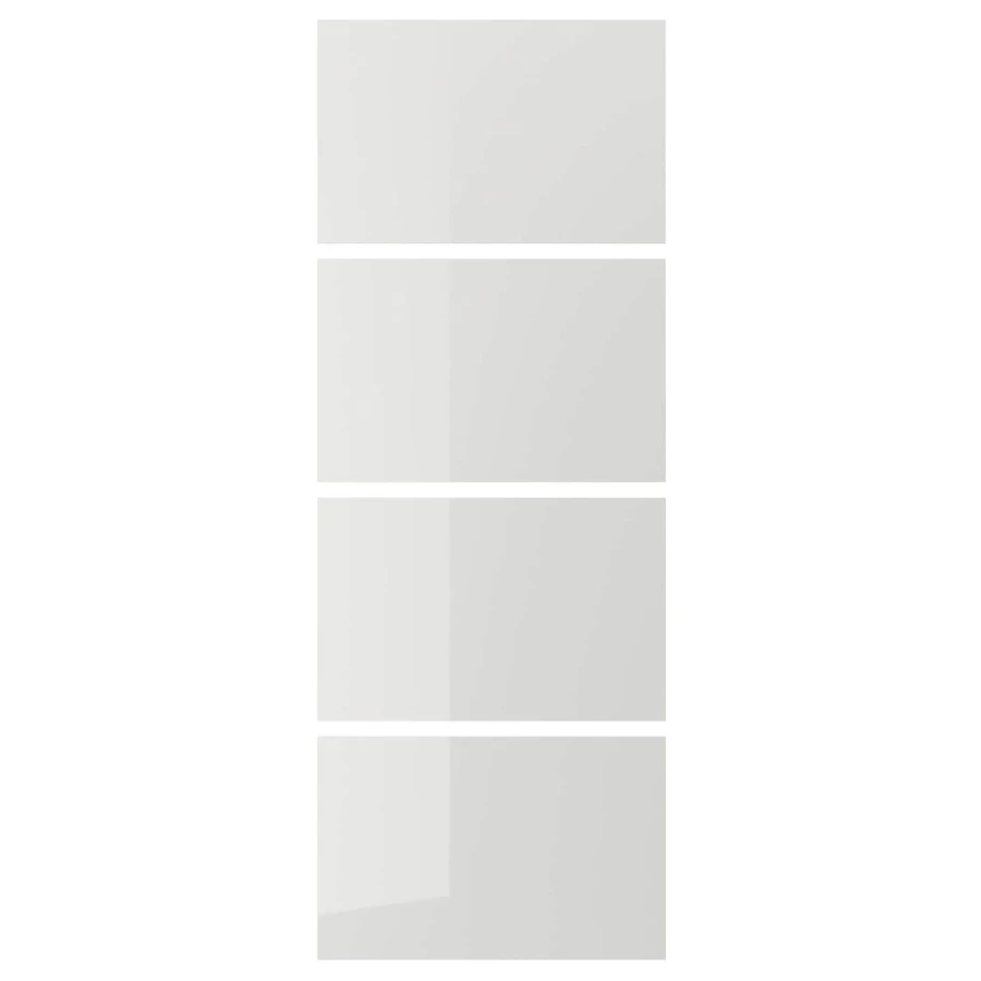 5 панели для коробки раздвижной двери - HOKKSUND IKEA/ ХОККСУНД ИКЕА,  201х75 см, серый (изображение №1)