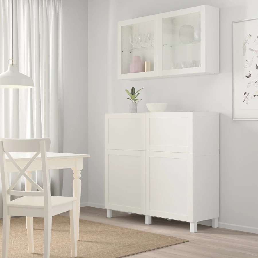 Комбинация для хранения - IKEA BESTÅ/BESTA/БЕСТА/БЕСТО ИКЕА, 120x42x213 см, белый, (изображение №8)