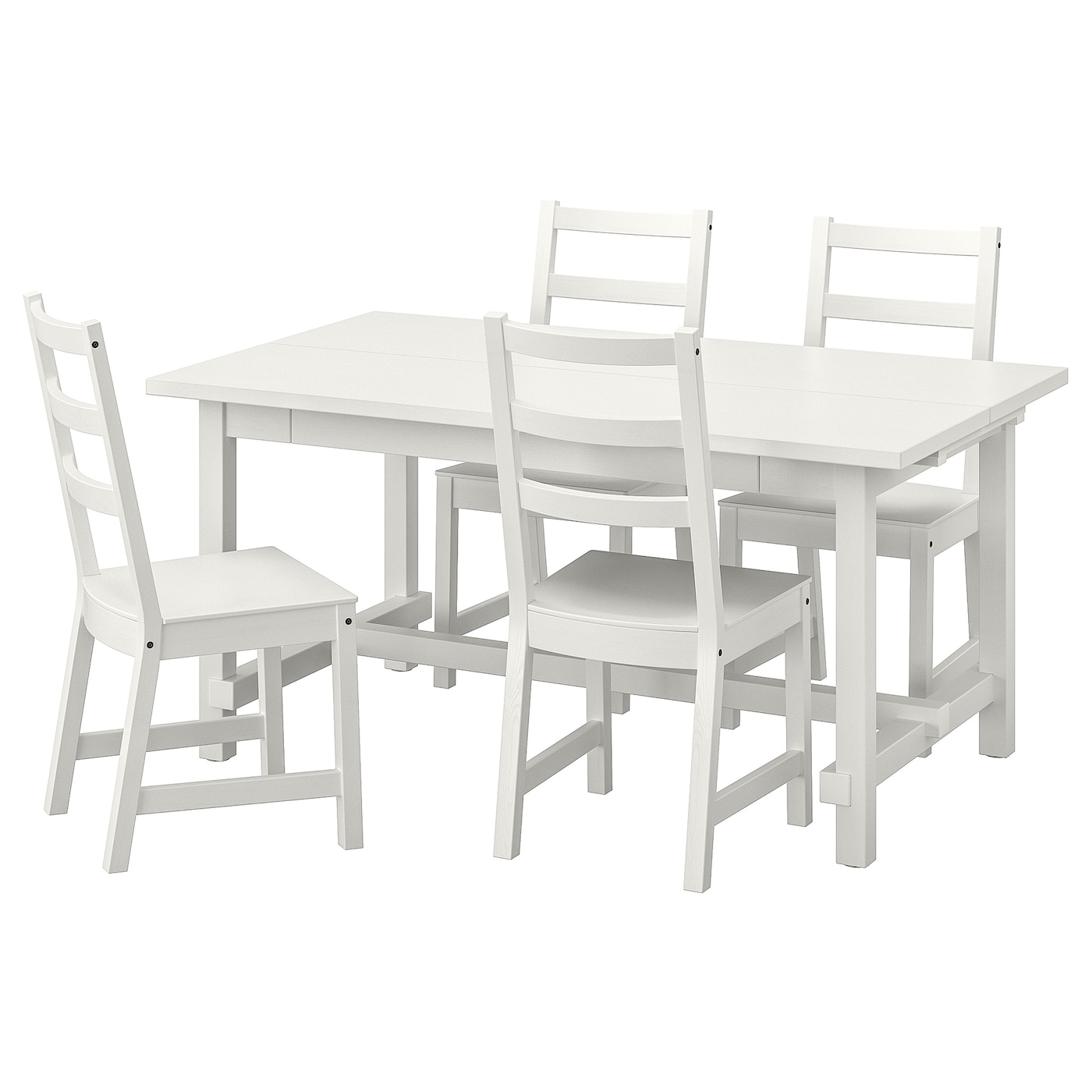Стол и 4 стула - NORDVIKEN /IKEA/ НОРДВИКЕН  ИКЕА,  152/2223х95  см, белый