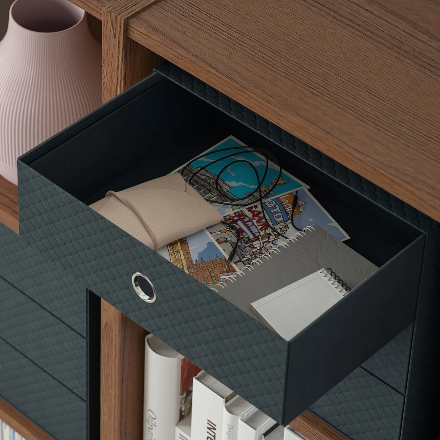 Мини-комод с 3 ящиками - PALLRA IKEA/ ПАЛЬРА ИКЕА, 33х30 см, черный (изображение №5)