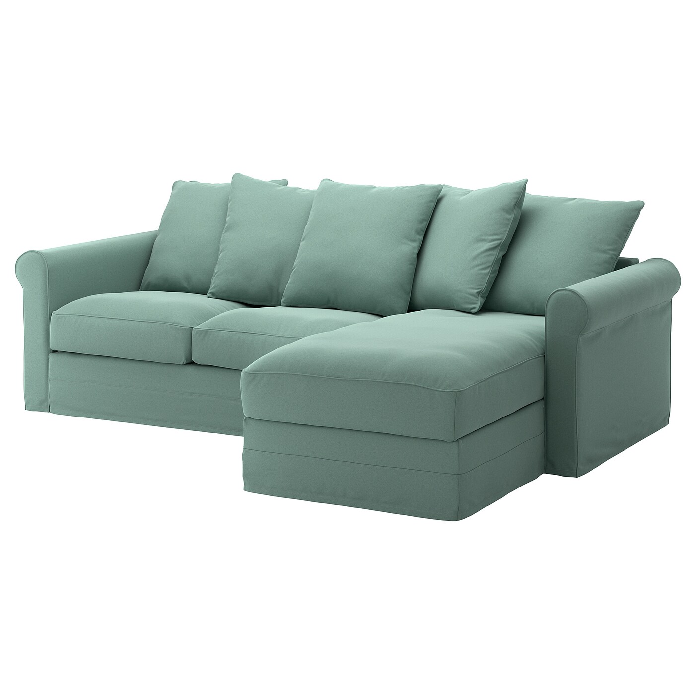 Чехол на 3-местный диван с шезлонгом - GRÖNLID / GRОNLID  IKEA/  ГРЕНЛИД ИКЕА,  зеленый