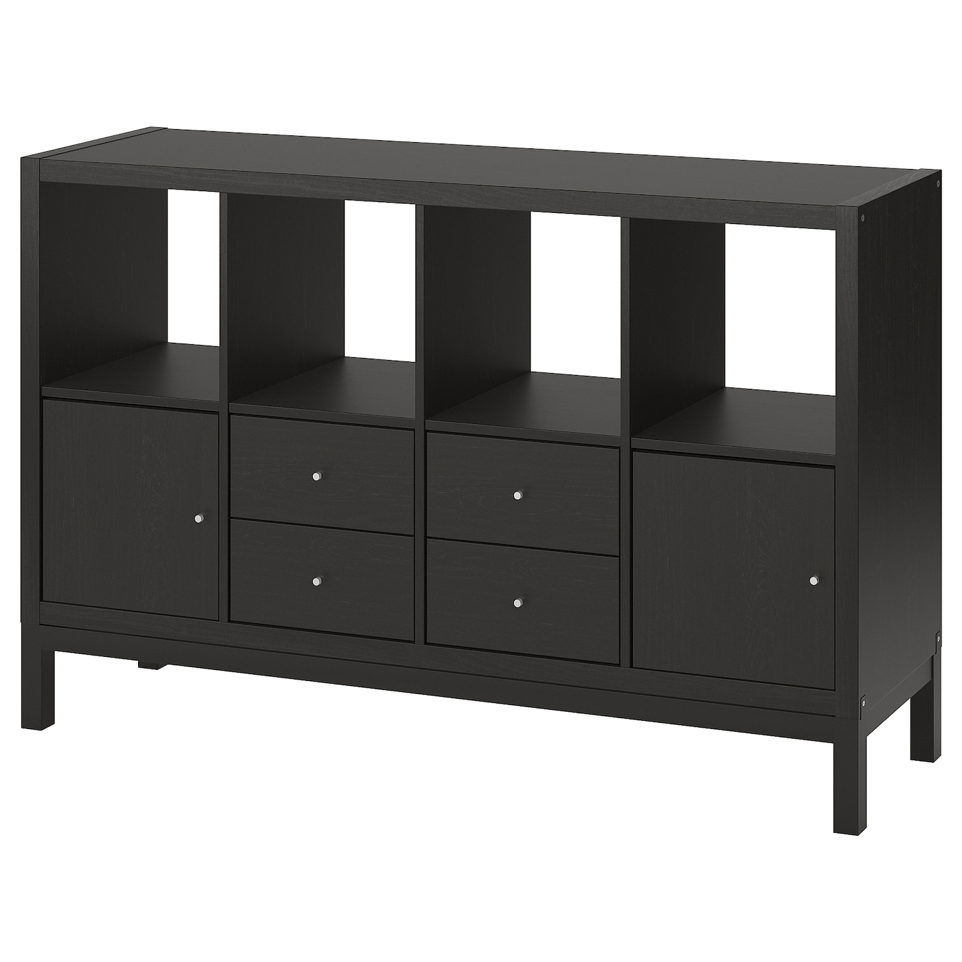 Книжный шкаф - IKEA KALLAX, 77х39х147 см, черно-коричневый, КАЛЛАКС ИКЕА