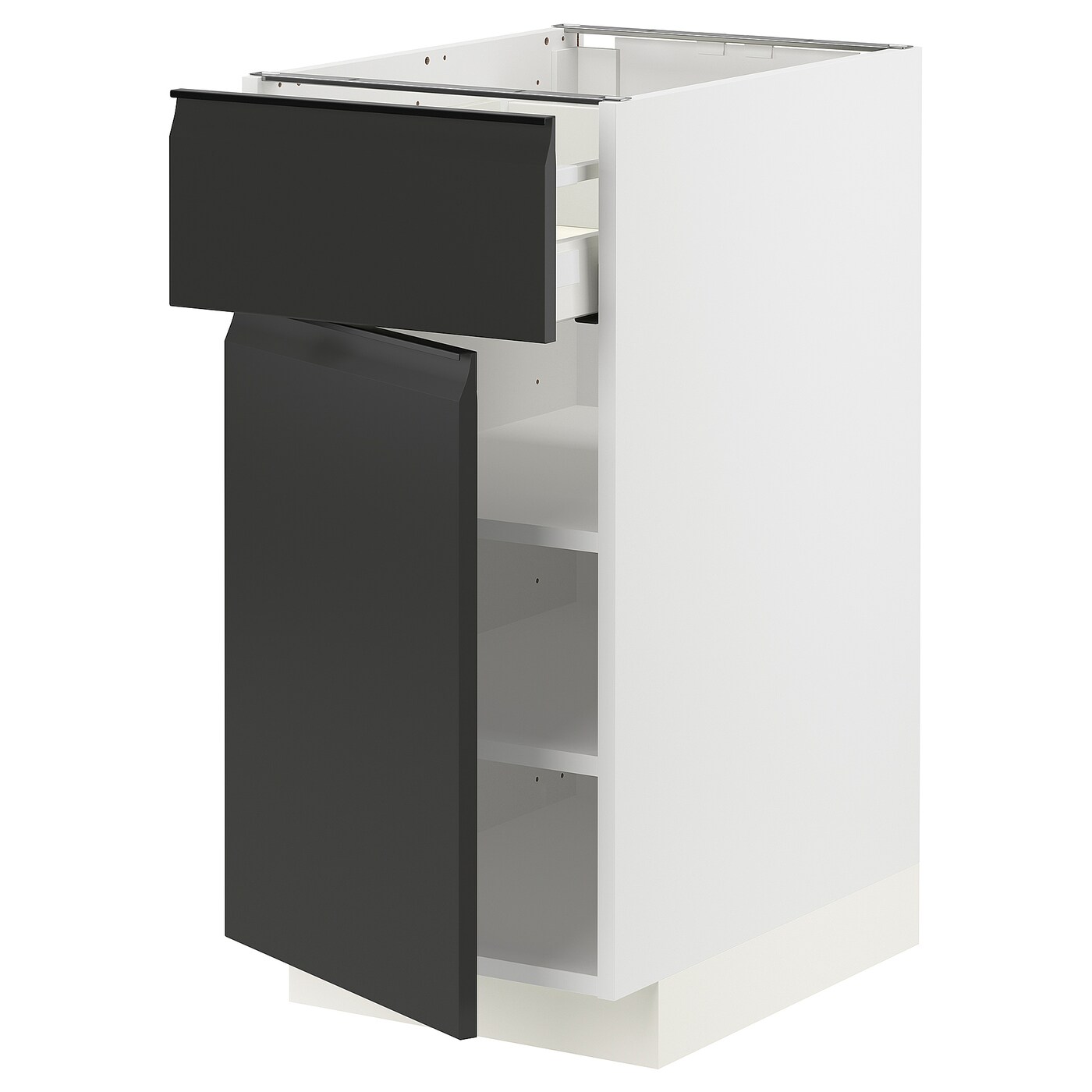 Напольный шкаф - IKEA METOD MAXIMERA, 88x62x40см, белый/черный, МЕТОД МАКСИМЕРА ИКЕА