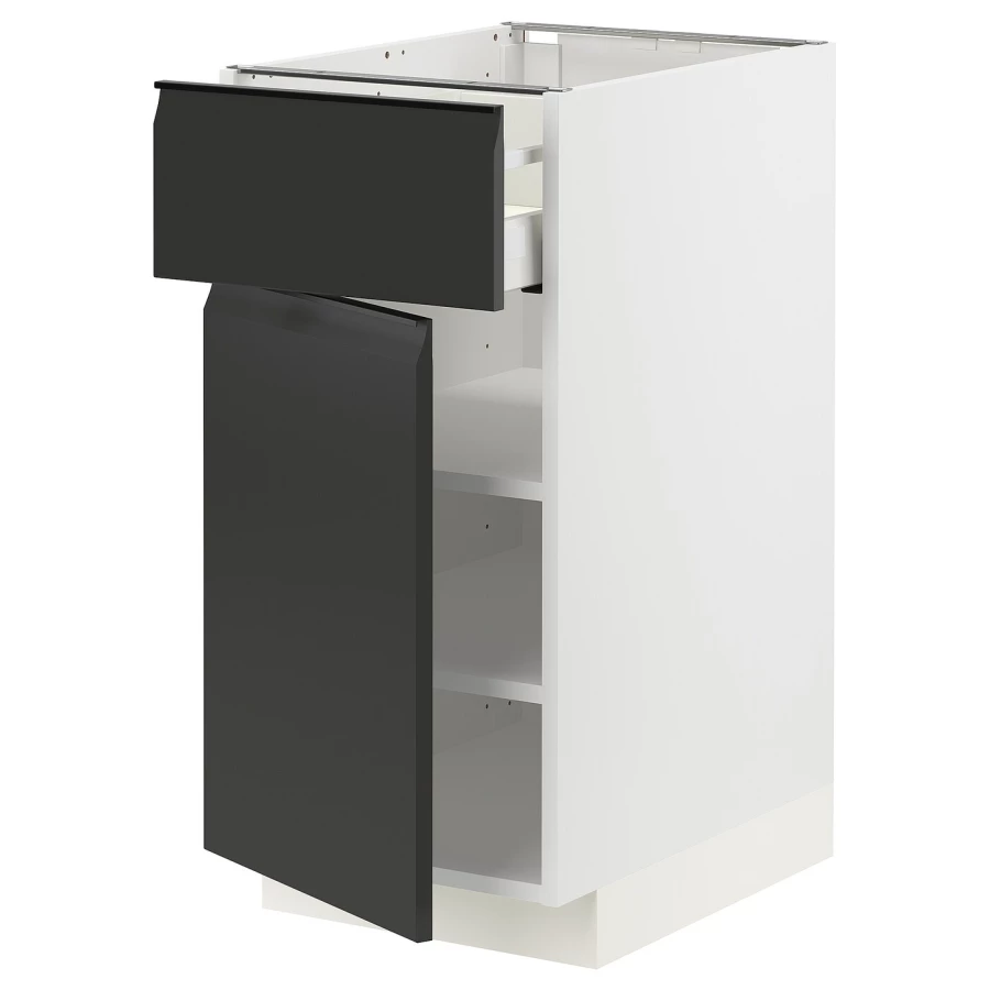 Напольный шкаф - IKEA METOD MAXIMERA, 88x62x40см, белый/черный, МЕТОД МАКСИМЕРА ИКЕА (изображение №1)