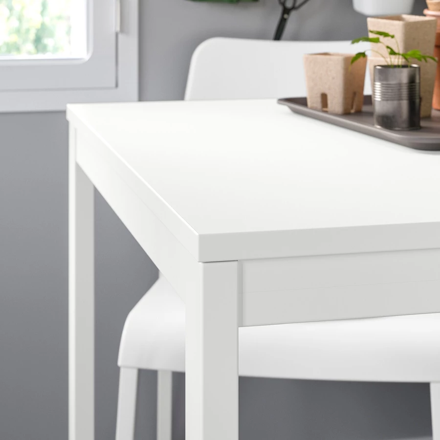 Кухонный стол - VANGSTA/TEODORES IKEA/ ВАНГСТА /ТЕОДОРЕ ИКЕА, 120х180 см, белый (изображение №3)