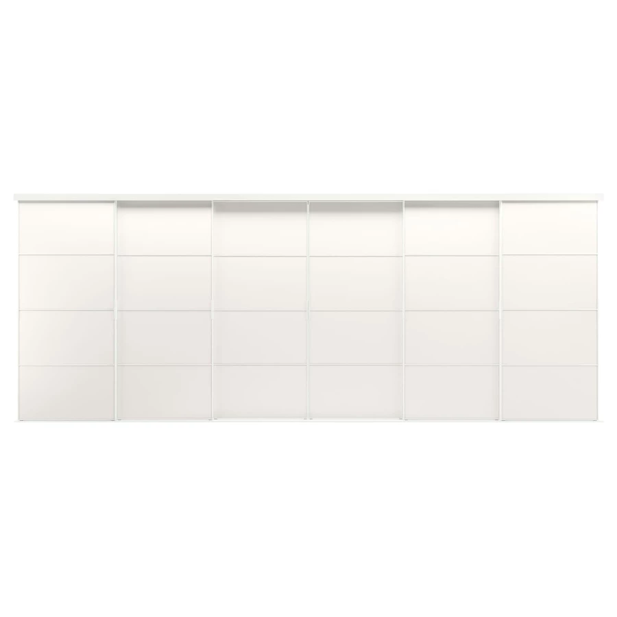 Пара рам раздвижных дверей - SKYTTA/ MEHAMN IKEA/ СКЮТТА/ МЕХАМН  ИКЕА, 603х240 см, белый (изображение №1)