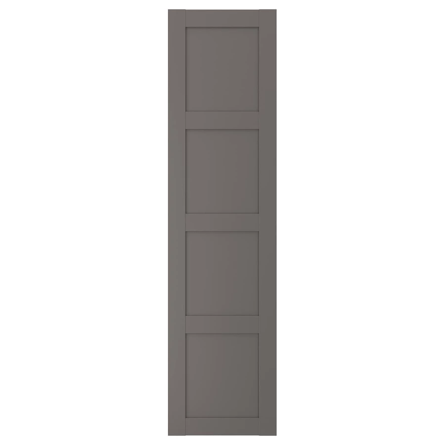 Дверь - IKEA BERGSBO/БЕРГСБУ ИКЕА, 50x195 см, темно-серый (изображение №1)
